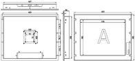 DC 12V 15 인치 산업 터치 화면 모니터 PC 상반기 롤프 프론트 OSD 메뉴