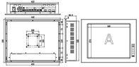 IP65 17&quot; 산업용 PC 터치 스크린 모니터 1 확장 슬롯 I3 I5 I7 데스크톱 CPU