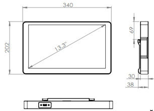 13.3&quot; 휴대용 산업용 견고한 노트북 패널 PC 인텔 i7- 4650U 옵션 I3 / I5