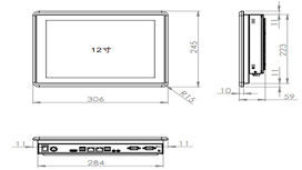 12.1&quot; 산업용 용량 터치 패널 PC 선택적 9~36V 광전압 입력